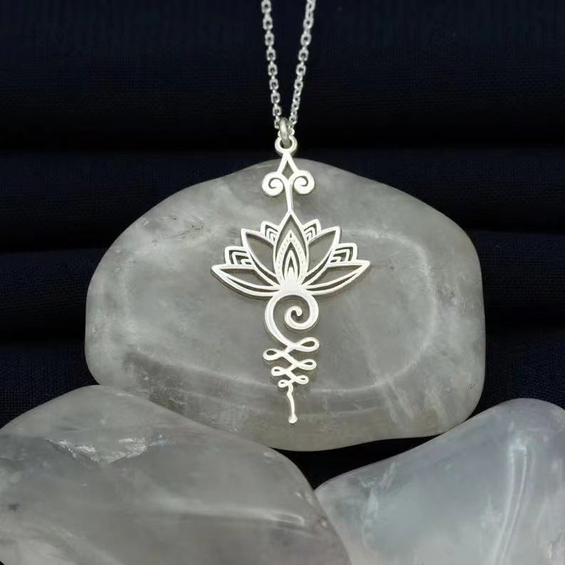 Silver Lotus Shine Necklace