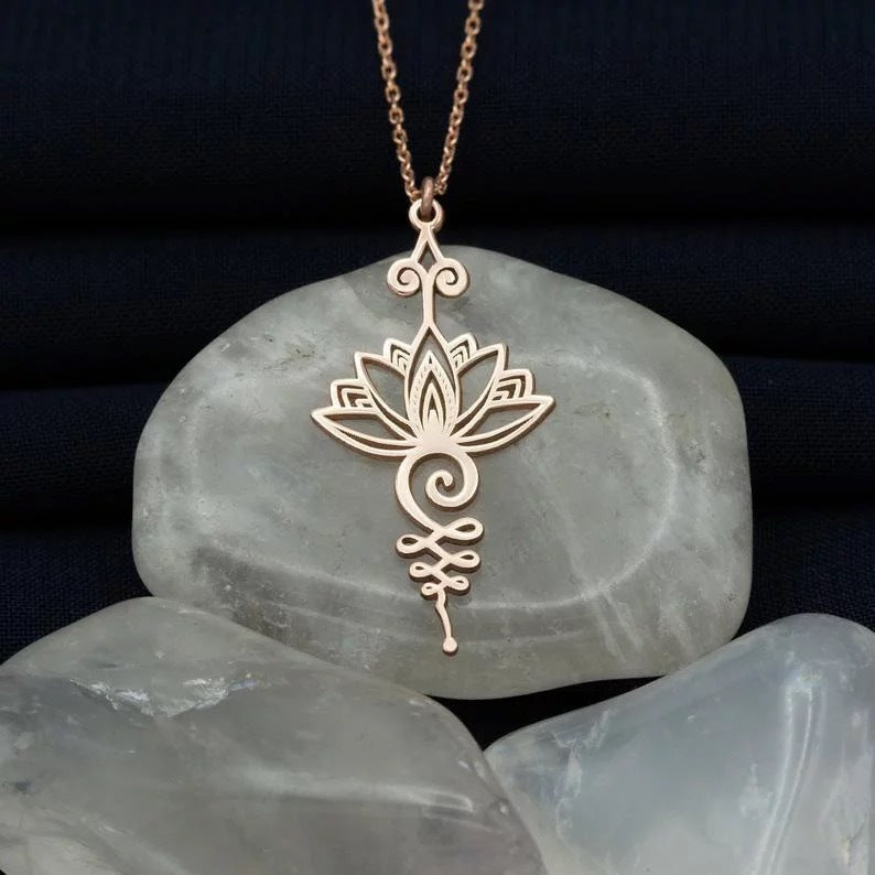 Rose Gold Lotus Shine Necklace