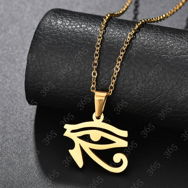 Egypt Necklace Eye of Oudjat Horus gold
