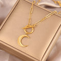 Elegant Necklace with Moon Pendant