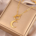 Elegant Necklace with Moon Pendant