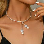 Collier élégant brillant avec perles