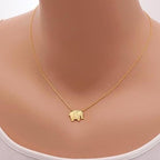 Origami Elephant Gold Necklace