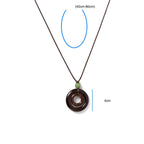 Rope Necklace with Round Pendant for Women