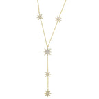 Collier en Y - chaîne de décolleté étoile pour femme or
