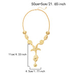 Collier en Y coquillage et étoile de mer