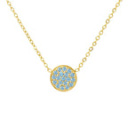 Collier et pendentif avec petite pierre de naissance ronde décembre