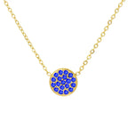 Collier et pendentif avec petite pierre de naissance ronde mars