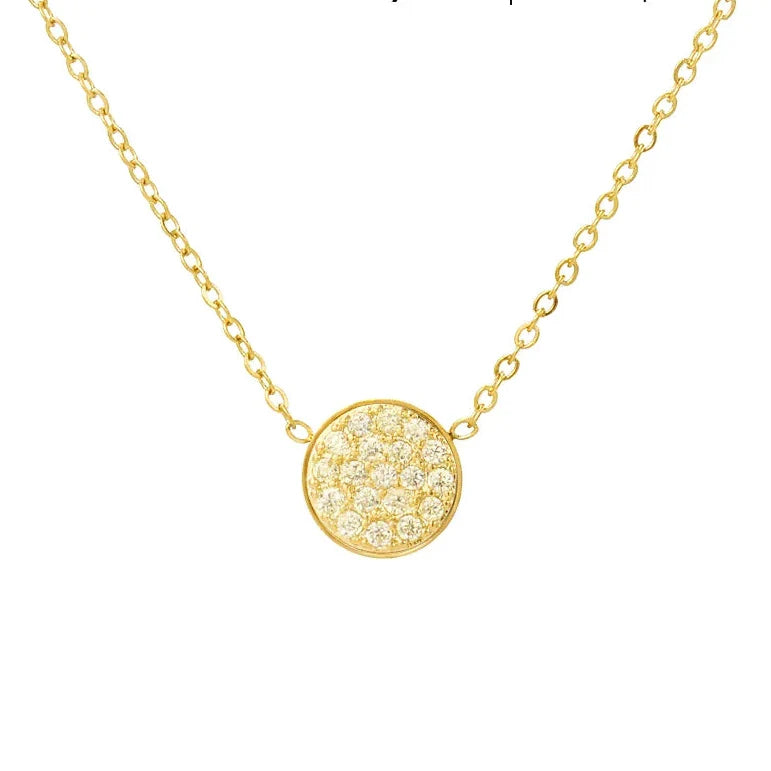 Collier et pendentif avec petite pierre de naissance ronde novembre