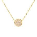 Collier et pendentif avec petite pierre de naissance ronde octobre