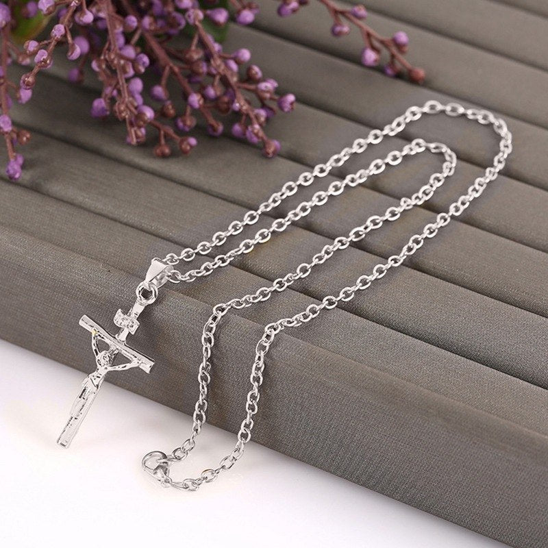 Christian Cross Necklace and Pendant of Jesus