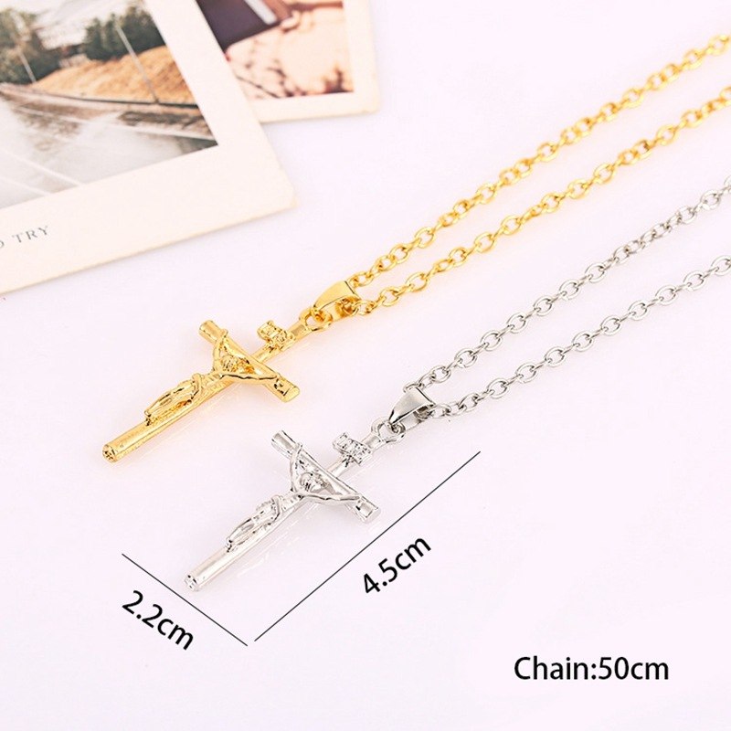 Christian Cross Necklace and Pendant of Jesus