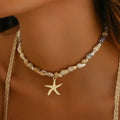Collier et pendentif coquillage et étoile de mer
