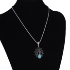 Ethnic Silver Turquoise Necklace