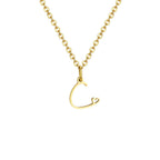Collier femme avec pendentif initiale lettre et coeur c