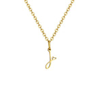 Collier femme avec pendentif initiale lettre et coeur j