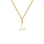 Collier femme avec pendentif initiale lettre et coeur l