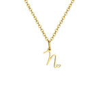 Collier femme avec pendentif initiale lettre et coeur n