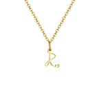 Collier femme avec pendentif initiale lettre et coeur r
