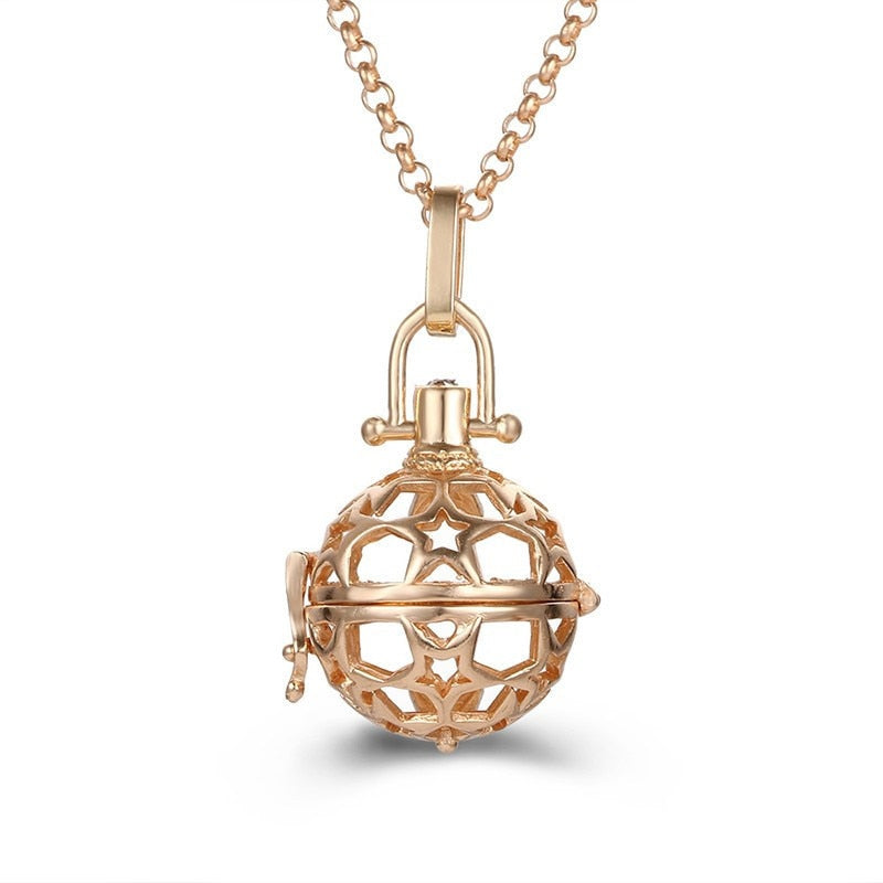 Pregnancy Bola Necklace with Hollow Pendant