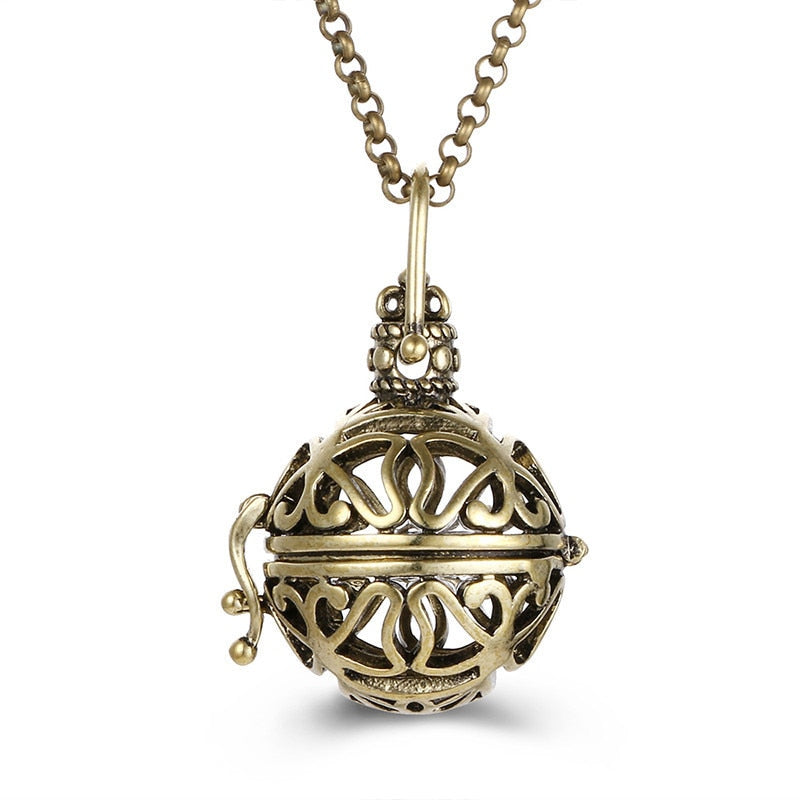 Pregnancy Bola Necklace with Hollow Pendant
