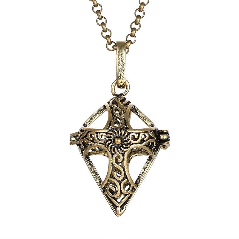 Pregnancy Bola Necklace with Hollow Pendant