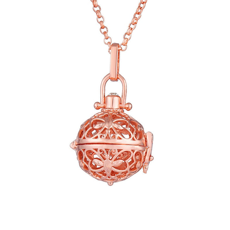 Pregnancy Bola Necklace with Hollow Pendant