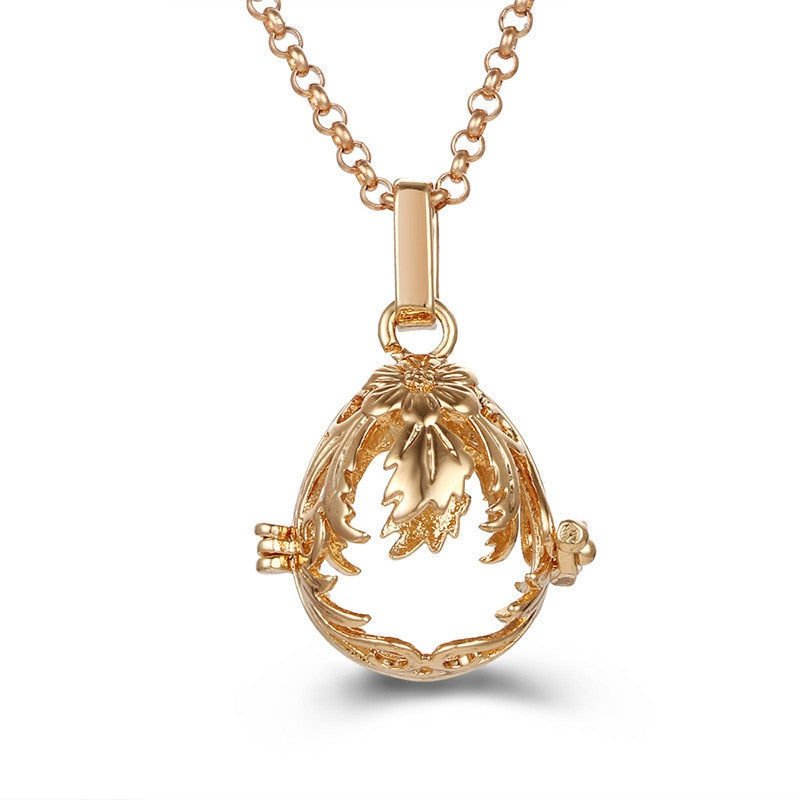 Pregnancy Bola Necklace with Hollow Pendant