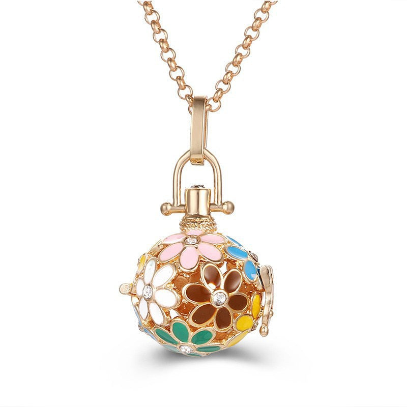 Pregnancy Bola Necklace with Hollow Pendant
