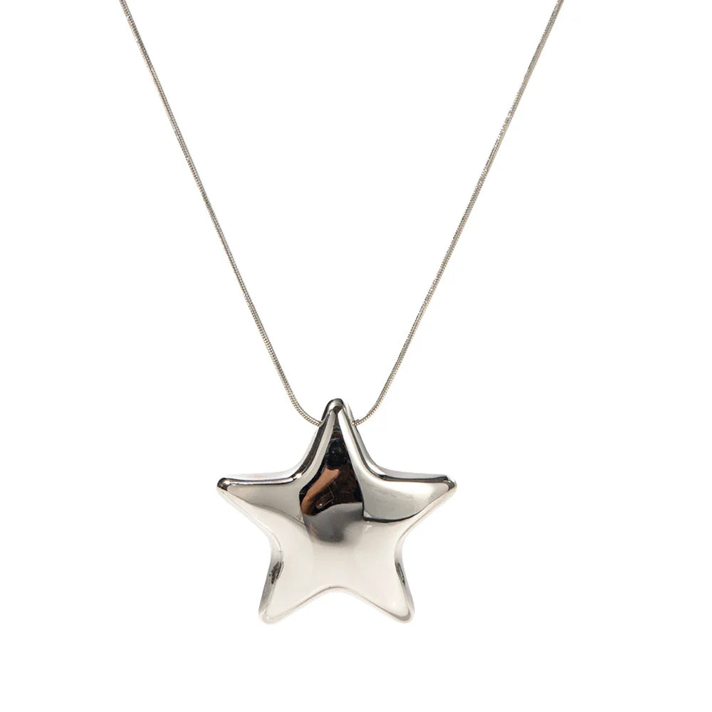 Women's Star Pendant Necklace silver