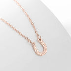 Collier Fer À Cheval Pendentif Porte Bonheur Sabot or rose