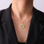 Life Seed Necklace Women's Flower of Life Pendant gold