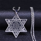 Hexagram Necklace Star of David Judaism Pendant style 5