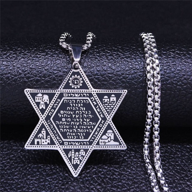Hexagram Necklace Star of David Judaism Pendant style 5