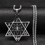 Hexagram Necklace Star of David Judaism Pendant style 2