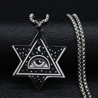 Hexagram Necklace Star of David Judaism Pendant style 3