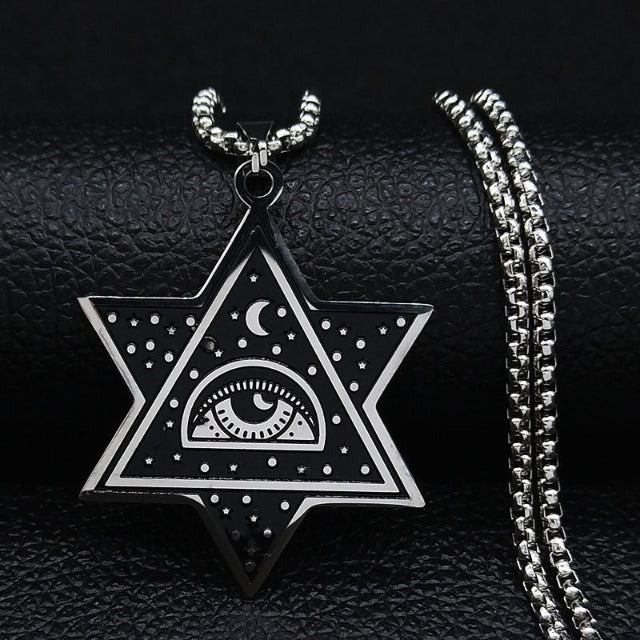 Hexagram Necklace Star of David Judaism Pendant style 3