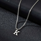 Collier homme avec pendentif initiale k