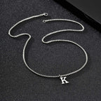Collier homme avec pendentif initiale