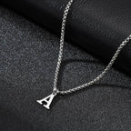 Collier homme avec pendentif initiale a