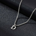 Collier homme avec pendentif initiale d