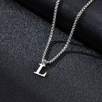 Collier homme avec pendentif initiale l
