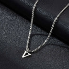 Collier homme avec pendentif initiale v
