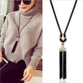 Collier long avec pendentif noeud pour femme