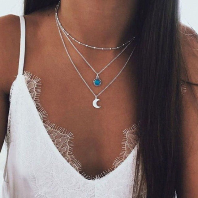 Silver Moon Necklace