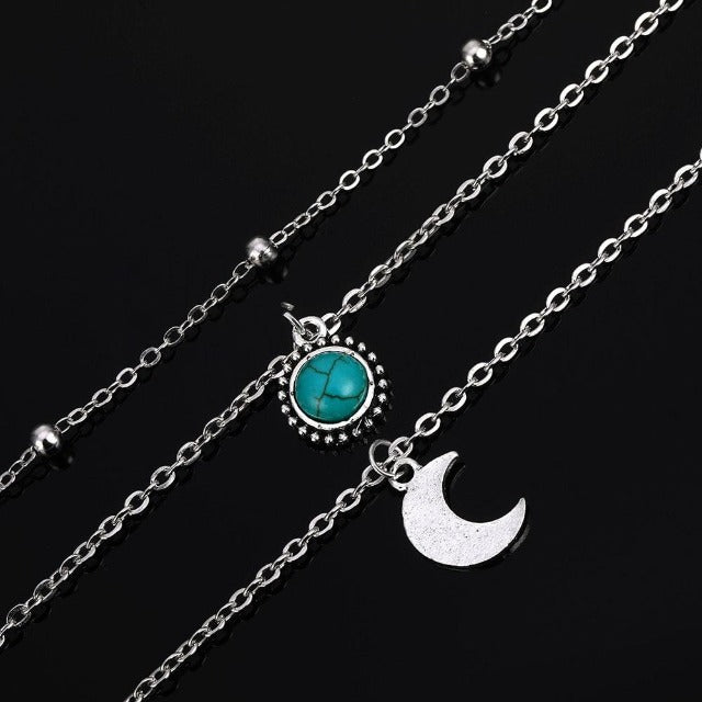 Collier Lune Argent