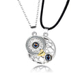 Silver Moon Sun Couple Necklace