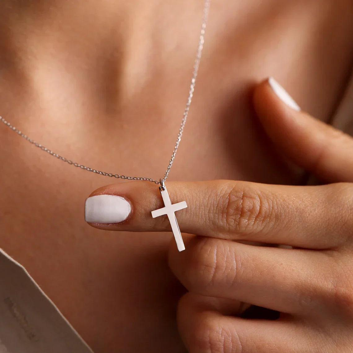 Necklace & Cross Pendant Woman silver