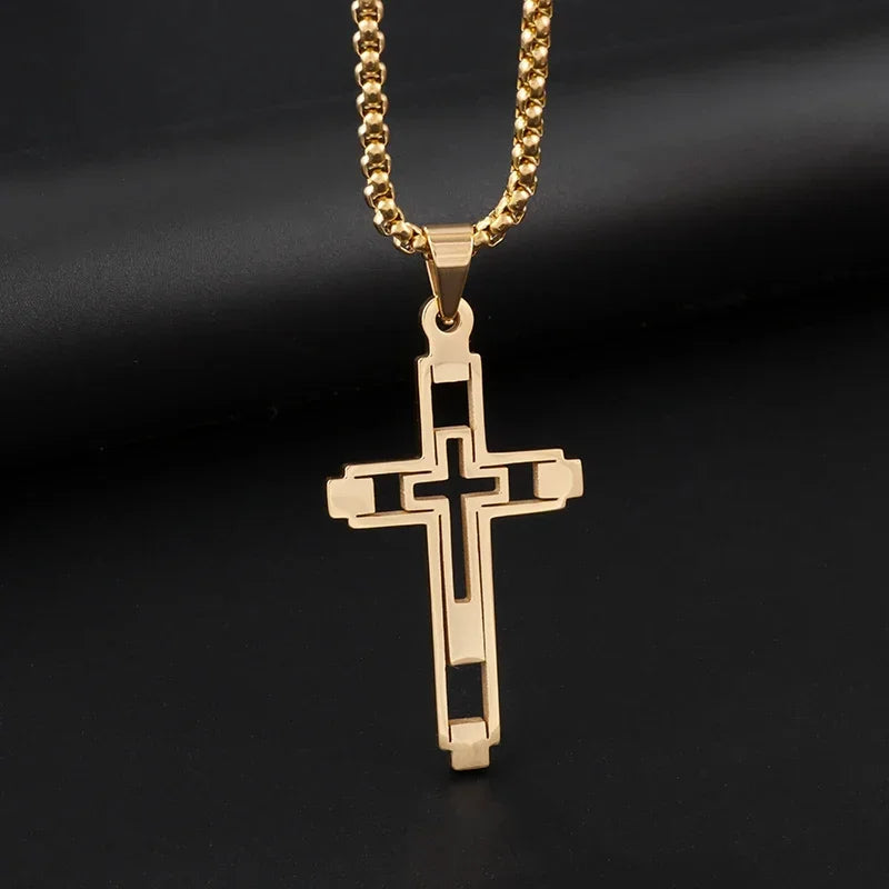 Gold Cross Necklace & Pendant