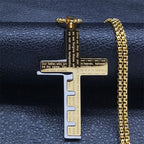Necklace & Pendant Cross Christian Men's Gold